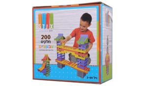 סטיקס צבעוני - משחק הרכבה לילדים - 200 חלקים