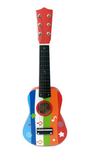 גיטרה צבעונית מעץ לילדים