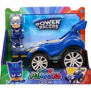 ילד חתול עם מסיכת הכסף וכלי רכב Power Racers  - כוח פי ג'יי PJ MASKS - חדש!