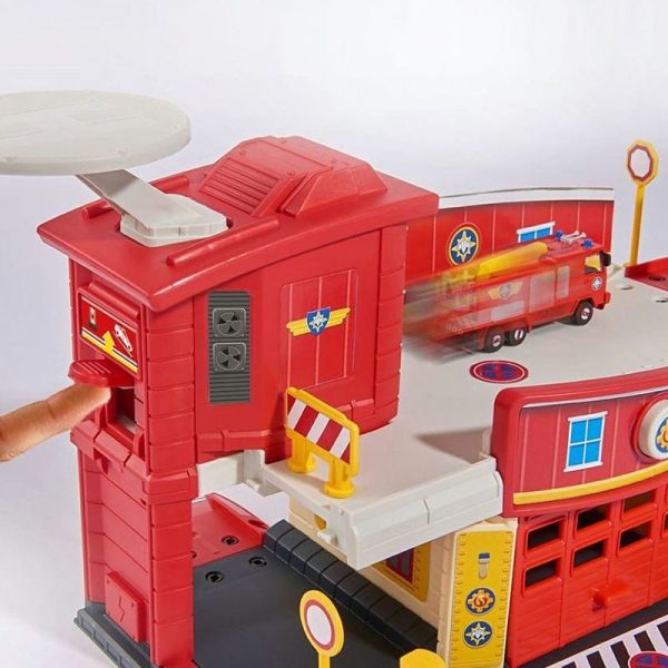 סמי הכבאי - מרכז חילוץ והצלה כולל מסוק ממתכת  Fireman Sam