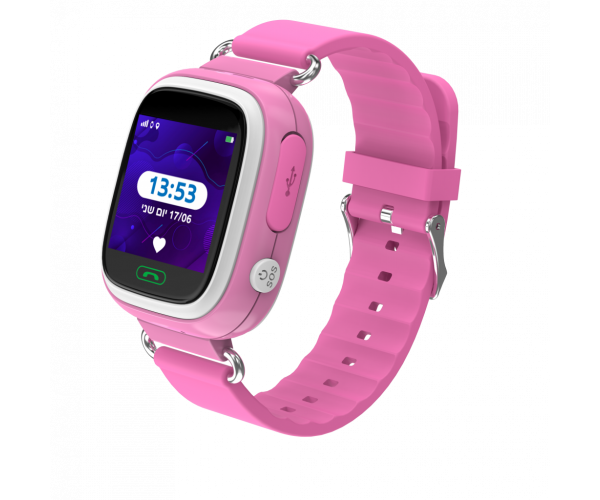 Kidi Watch Color - שעון בטיחות חכם לילדים עם GPS בצבע ורוד