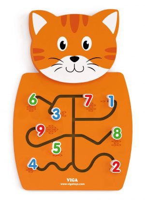 ויגה - לוח קיר חתול מסלול מספרים עם מגנט
