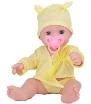 Star Kidz - בובת תינוק עם חלוק צהוב וסיר