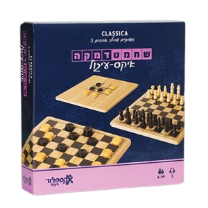 שחמט דמקה איקס עיגול מעץ