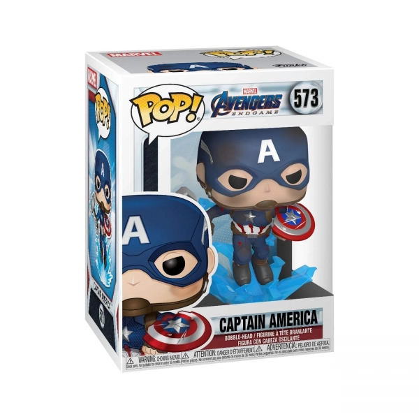 בובת פופ מארוול אנד גיים קפטן אמריקה עם פטיש ומגן