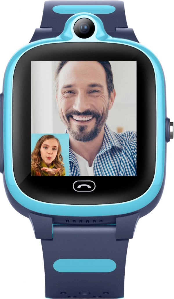 שעון GPS לילדים Kidiwatch וידאו בצבע תכלת - רשת דור 4