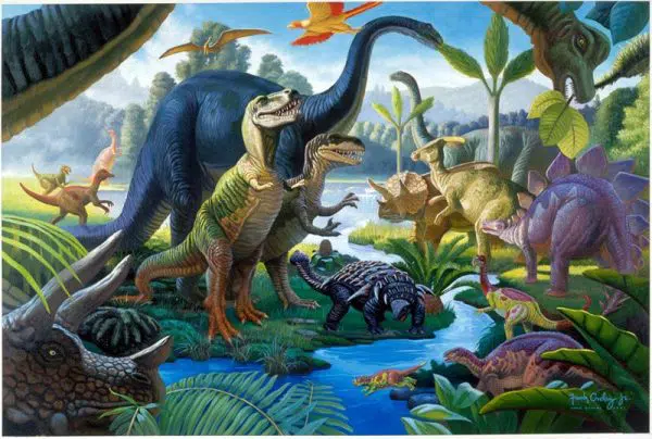 פאזל 100 חלקים - ארץ הדינוזאורים