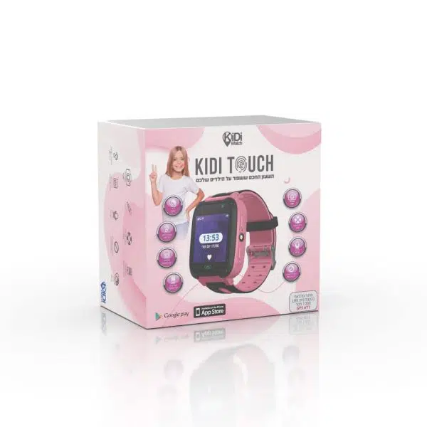 KidiWatch - שעון חכם לילדים KIDI TOUCH - בצבע ורוד