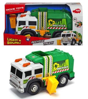 דיקי טויס - משאית אשפה ירוקה 30 ס"מ עם אורות וצלילים