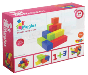 Magies | מאגיס - קוביות צבעוניות מגנטיות - 50 חלקים