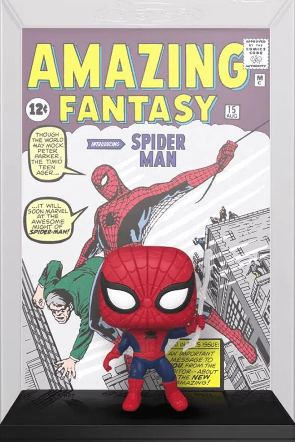 בובת פופ - ספיידרמן עם כיסוי חוברת קומיקס