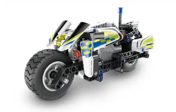 אופנוע משטרה הרכבה 193 חלקים כולל קפיץ משיכה המאפשר נסיעה קדימה